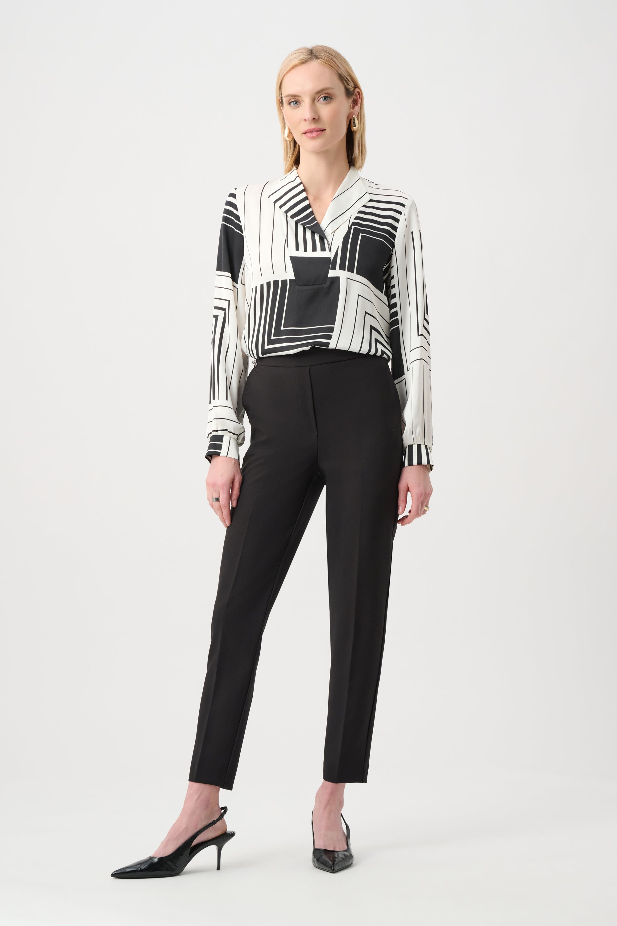 JOSEPH RIBKOFF Geometric Blouse