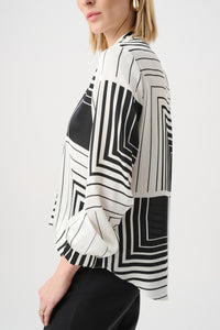 JOSEPH RIBKOFF Geometric Blouse