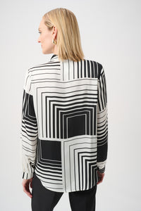 JOSEPH RIBKOFF Geometric Blouse
