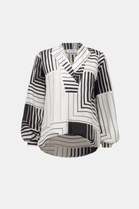 JOSEPH RIBKOFF Geometric Blouse