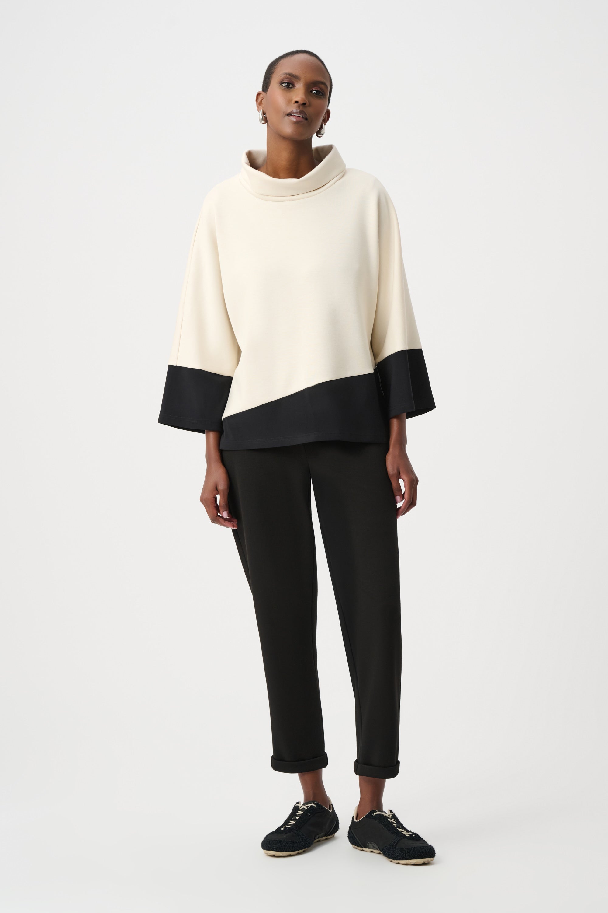 JOSEPH RIBKOFF Colour Block Trapeze Top