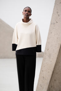 JOSEPH RIBKOFF Colour Block Trapeze Top