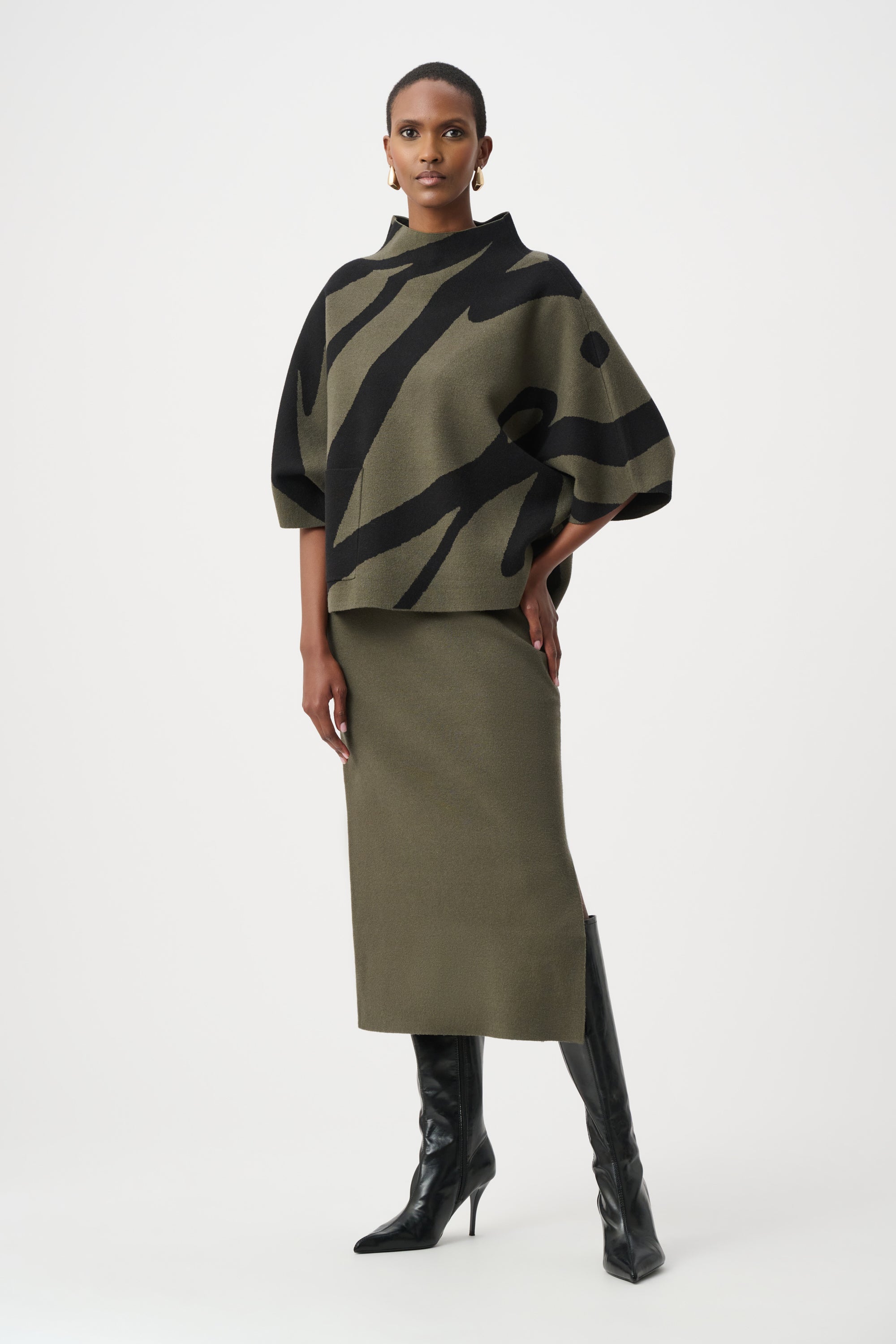 JOSEPH RIBKOFF Abstract Jacquard Sweater