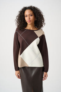 JOSEPH RIBKOFF Argyle Sweater