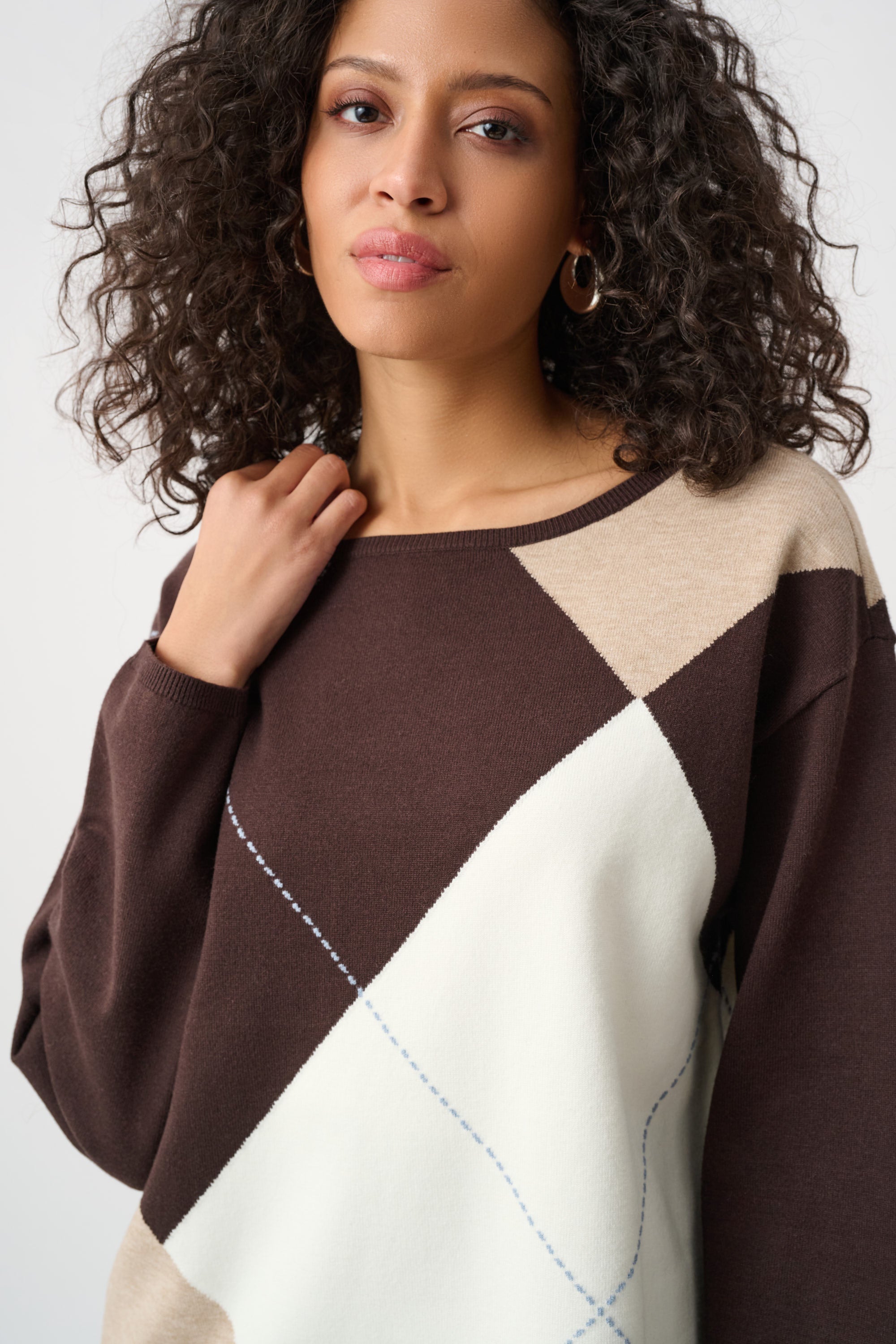 JOSEPH RIBKOFF Argyle Sweater
