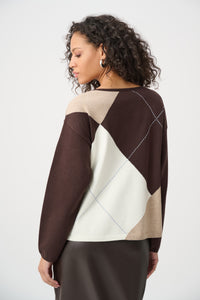 JOSEPH RIBKOFF Argyle Sweater