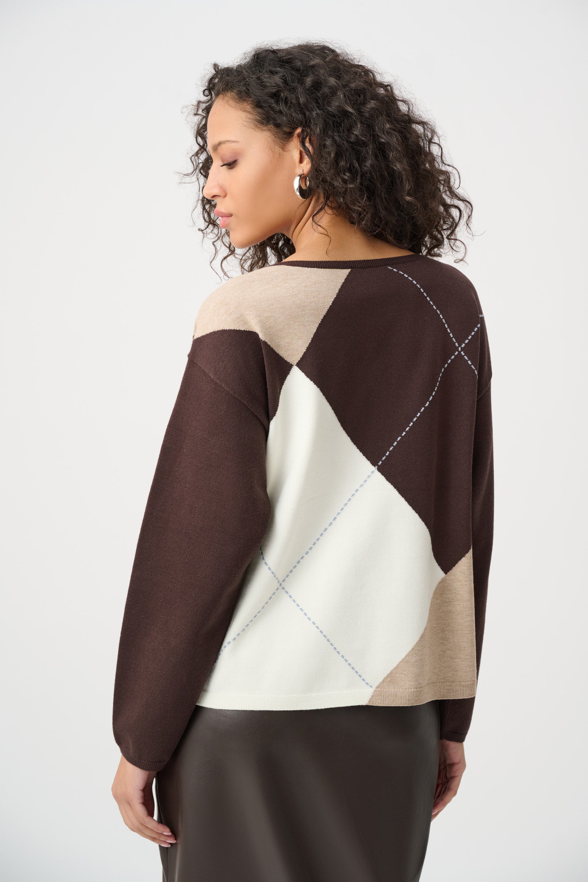JOSEPH RIBKOFF Argyle Sweater