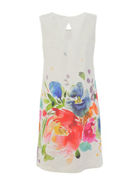 DOLCEZZA Floral Linen Dress