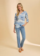 FDJ Printed 3/4 Sleeve Top