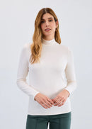 FDJ Long Sleeve Mock Neck Top
