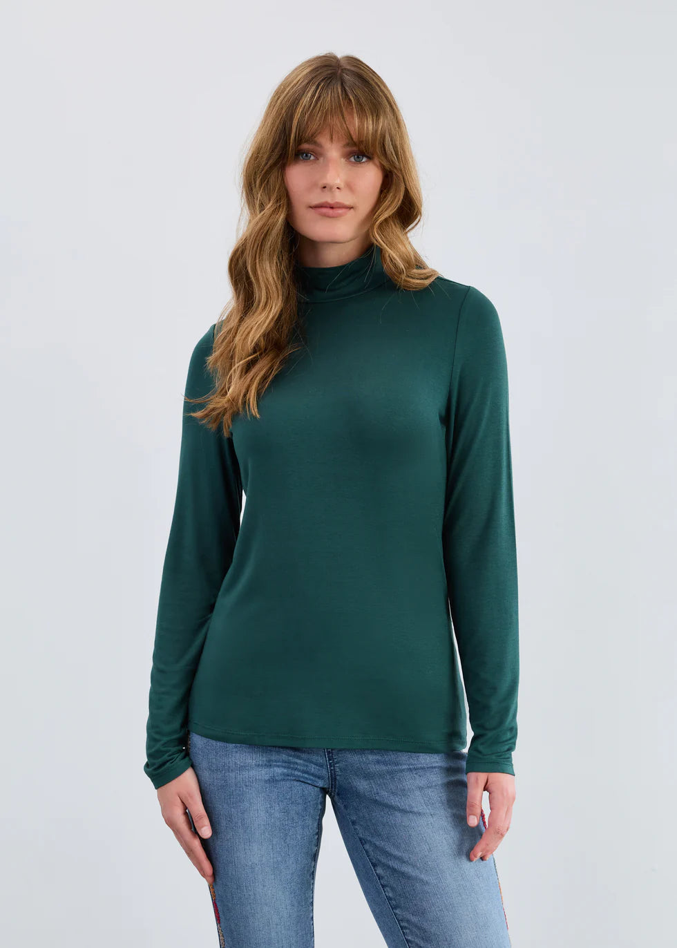 FDJ Long Sleeve Mock Neck Top