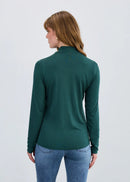 FDJ Long Sleeve Mock Neck Top