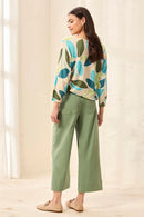 TRIBAL Wide Leg Ankle Pants