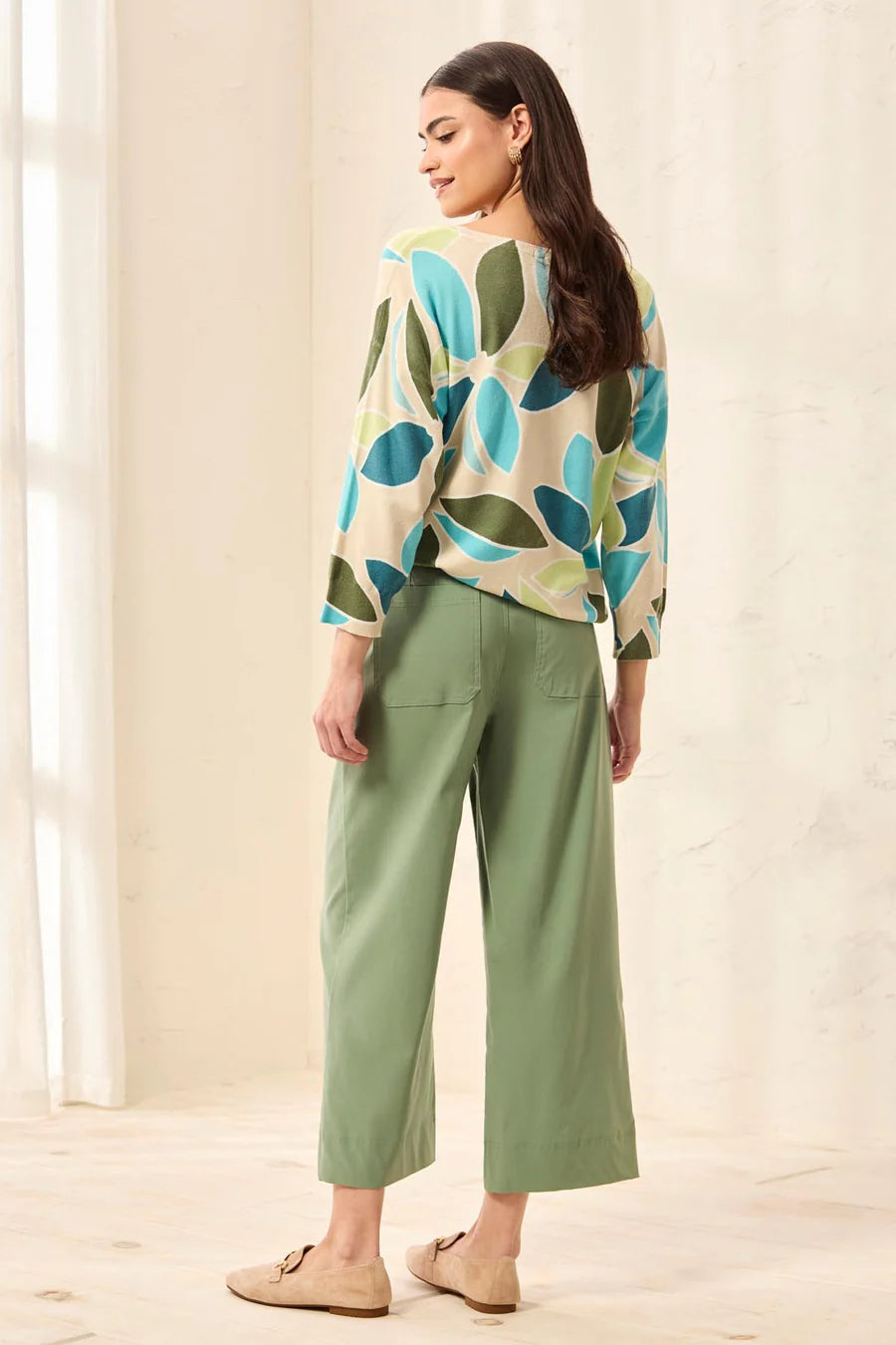 TRIBAL Wide Leg Ankle Pants