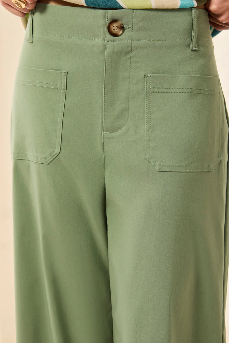 TRIBAL Wide Leg Ankle Pants