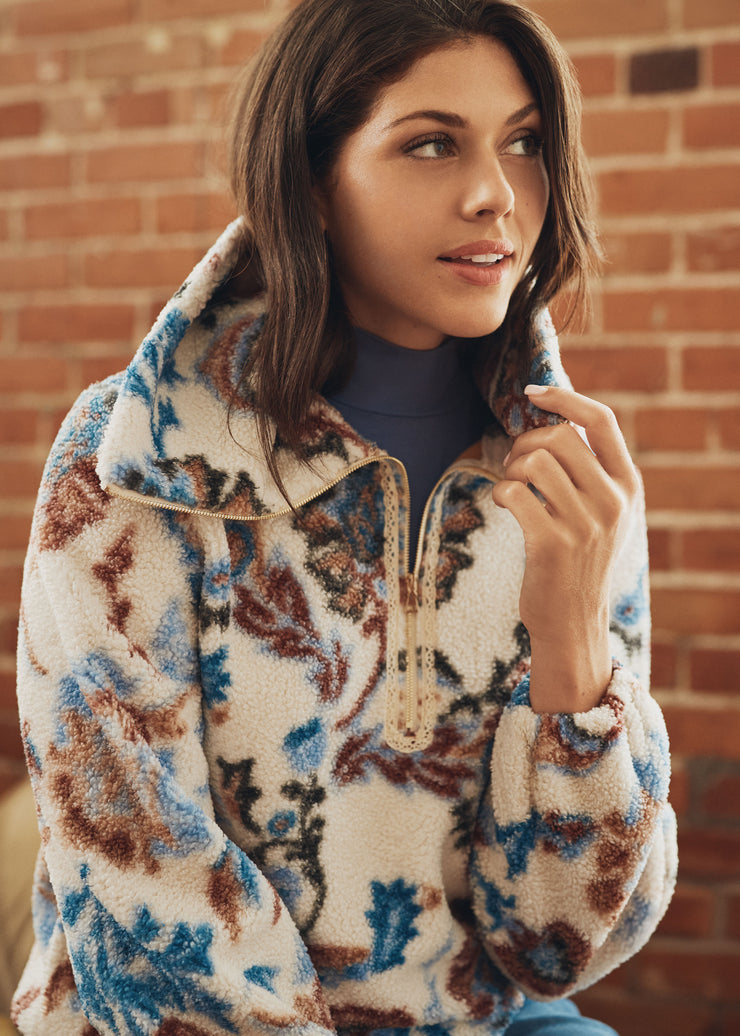 FDJ 1/2 Zip Sherpa Popover Jacket