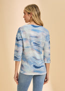 FDJ Printed 3/4 Sleeve Top