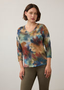 FDJ 3/4 Sleeve Printed Top