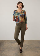 FDJ 3/4 Sleeve Printed Top