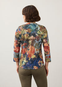 FDJ 3/4 Sleeve Henley Top