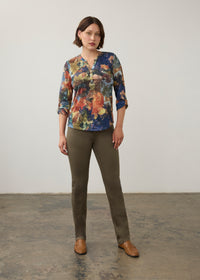FDJ 3/4 Sleeve Henley Top