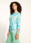 FDJ 3/4 Sleeve Printed Top