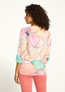 FDJ 3/4 Sleeve Printed Top