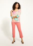 FDJ 3/4 Sleeve Printed Top