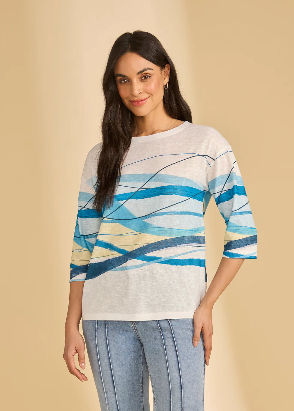 FDJ Drop Shoulder 3/4 Sleeve Top