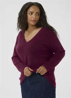 KAFFE CURVE V-Neck Sweater