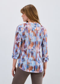 FDJ 3/4 Sleeve Henley Top