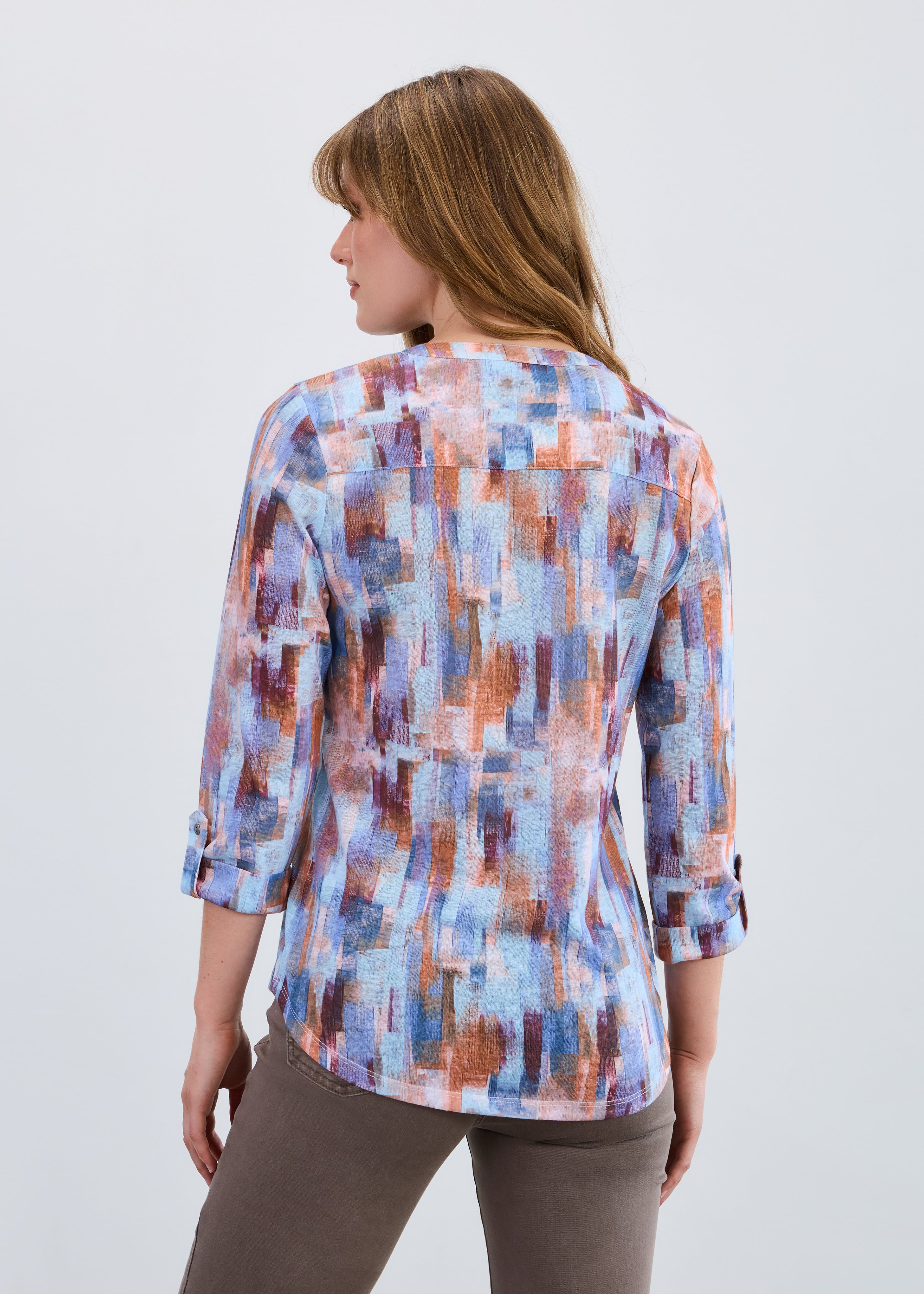 FDJ 3/4 Sleeve Henley Top
