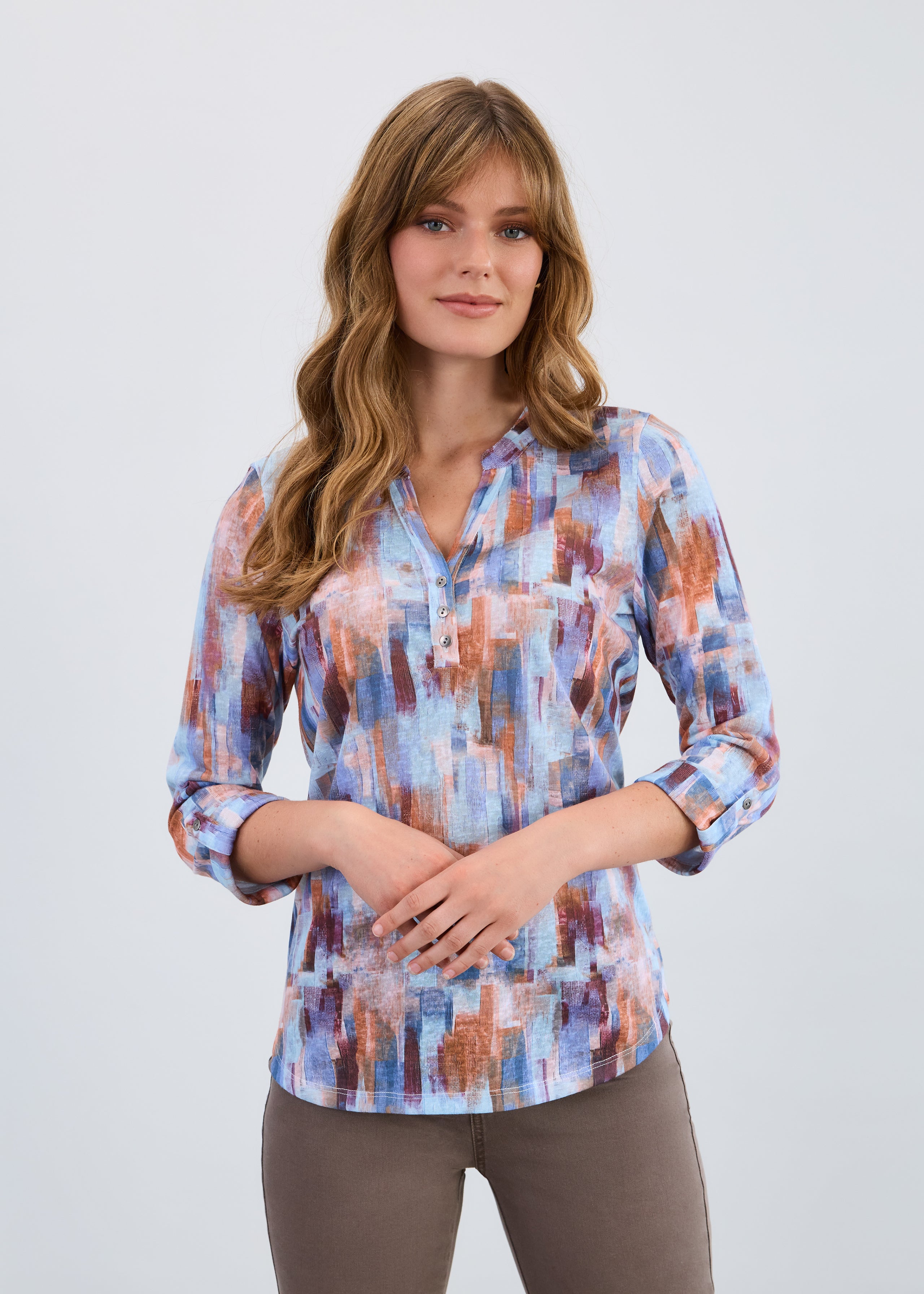 FDJ – Long Sleeve Bubble Top, Henna main image 1