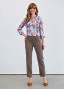 FDJ 3/4 Sleeve Henley Top