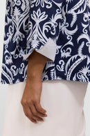FOXCROFT Printed Damask L/S Blouse