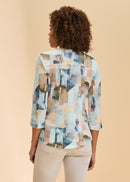 FDJ Printed 3/4 Sleeve Top