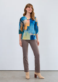 FDJ 3/4 Notch Neck Top