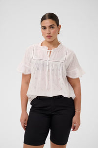KAFFE CURVE Eyelet Blouse