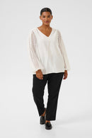 KAFFE CURVE V-Neck Blouse