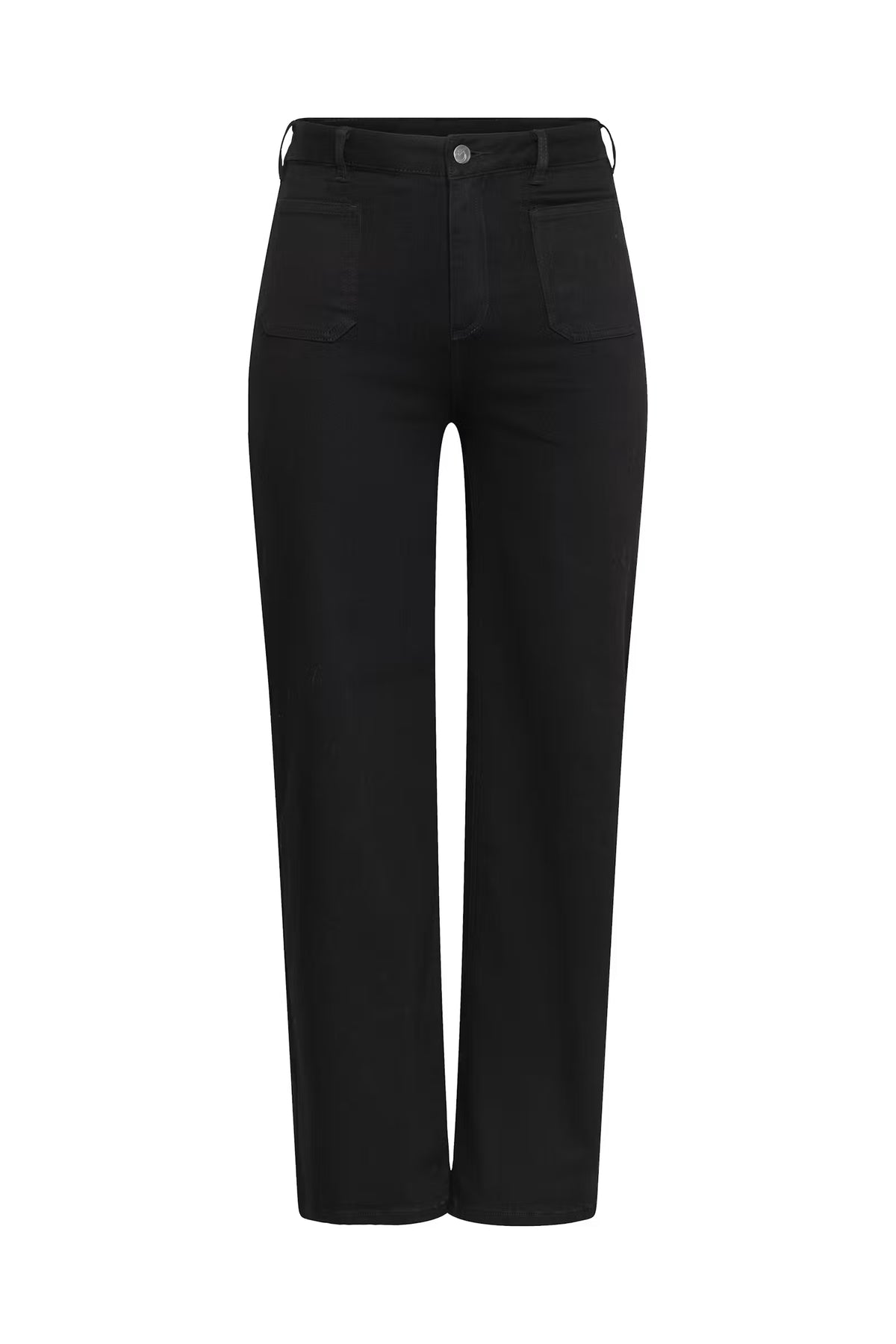 KAFFE CURVE Black Wide Leg Denim