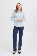 FRANSA Light Blue Collared Shirt