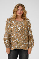 KAFFE CURVE Patterned Blouse