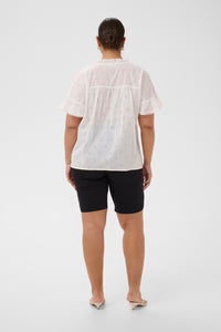 KAFFE CURVE Eyelet Blouse
