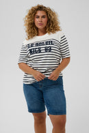 KAFFE CURVE Striped T-Shirt