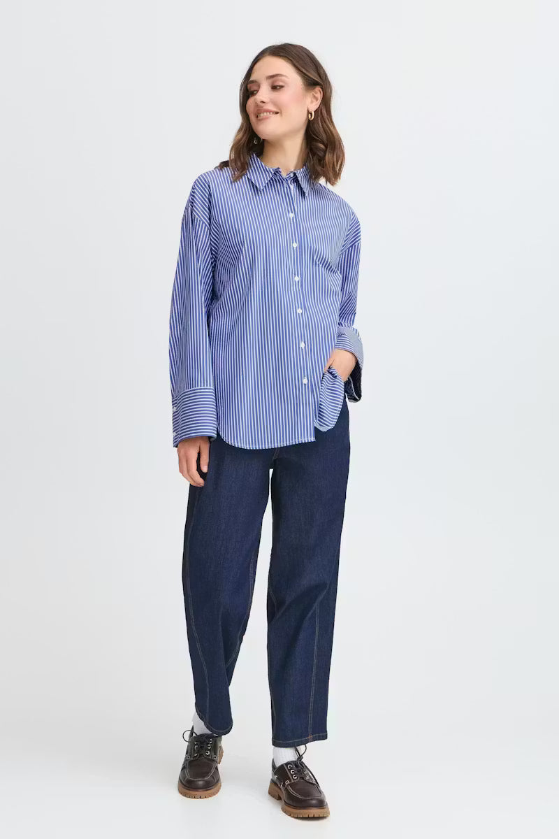 FRANSA Striped Blouse