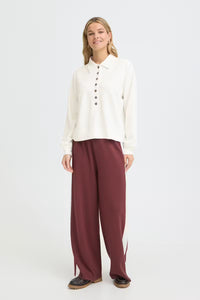 FRANSA Collared Long Sleeve Top