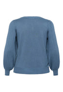 KAFFE CURVE Pleated Sleeve Sweater