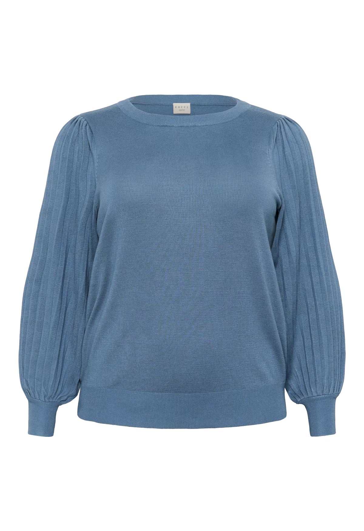 KAFFE CURVE Pleated Sleeve Sweater