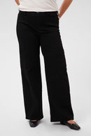 KAFFE CURVE Black Wide Leg Denim