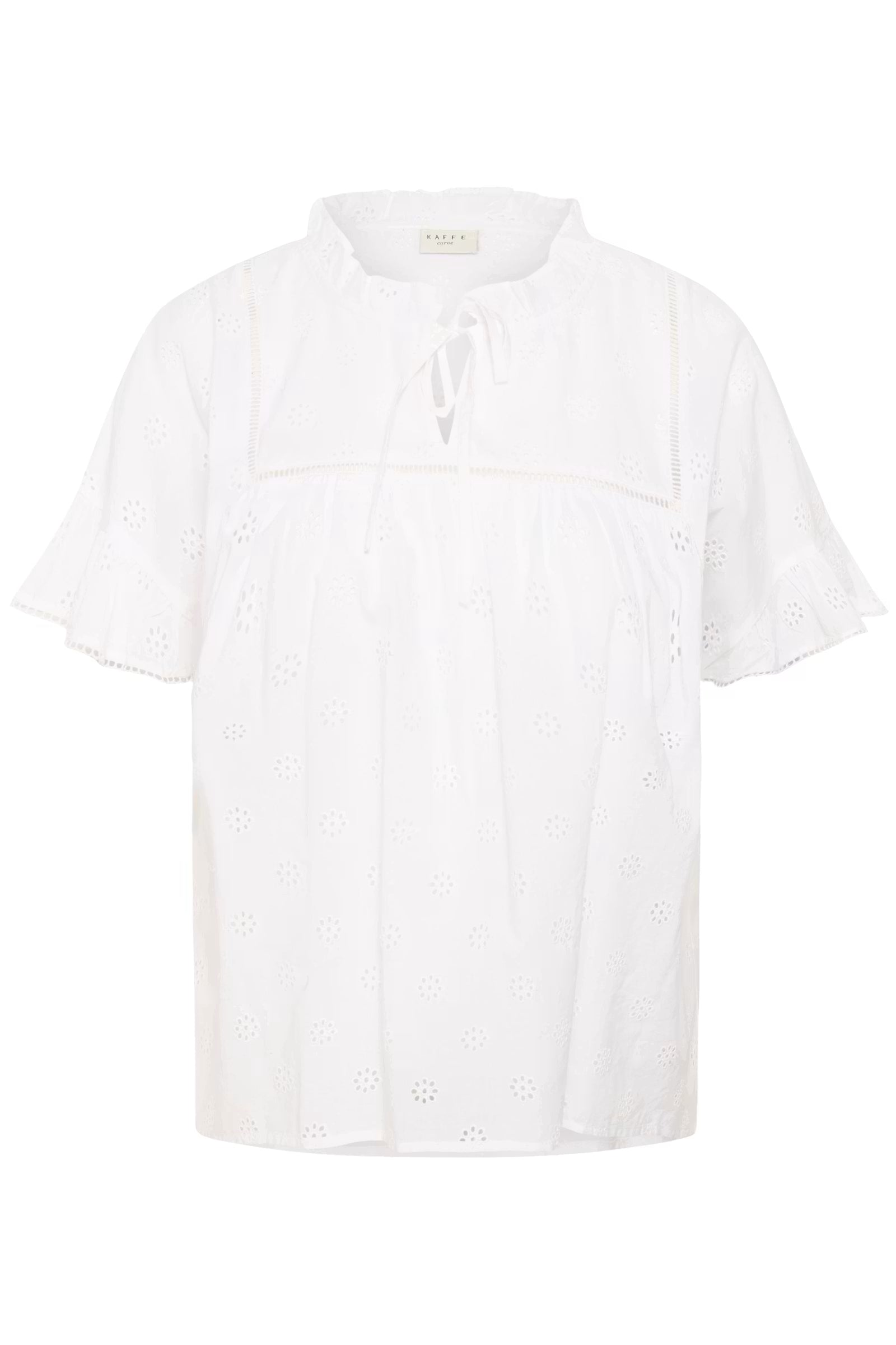KAFFE CURVE Eyelet Blouse